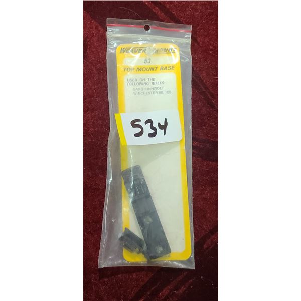 WEAVER 53 SCOPE BASE FITS SAKO, WIN 88 AND 100