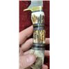 Image 8 : NEW DAMASCUS STEEL HUNTING KNIFE WITH LEATHER SHEATH 5" BLADE