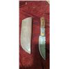 Image 1 : NEW 4 INCH BLADE DAMASCUS STEEL HUNTING KNIFE WITH LEATHER SHEATH