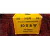 Image 2 : 50 ROUNDS OF HSM 40 S&W POLICE AMMO 180 GR LEAD FREE