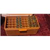 Image 2 : 14 ROUNDS OF 222 REM AMMO PLUS 10 BRASS IN PLASTIC AMMO BOX