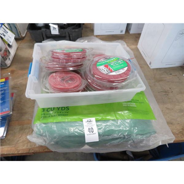 String Refills Bagster 3CU Yard/600 Gal. Dumpster Bag, Weedeater String Refills