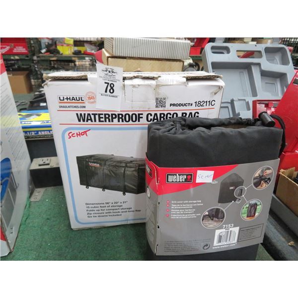 Uhaul Waterproof Cargo Bag, Weber BBQ Cover