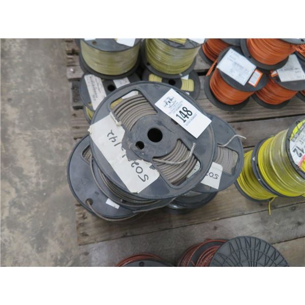 5-Brown 12G Wire Spools - 5 X $