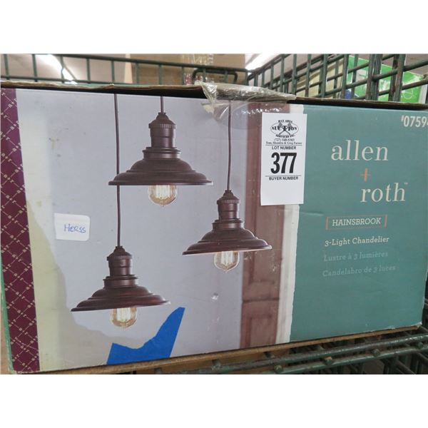 Allen Roth 3 Light Chandelier