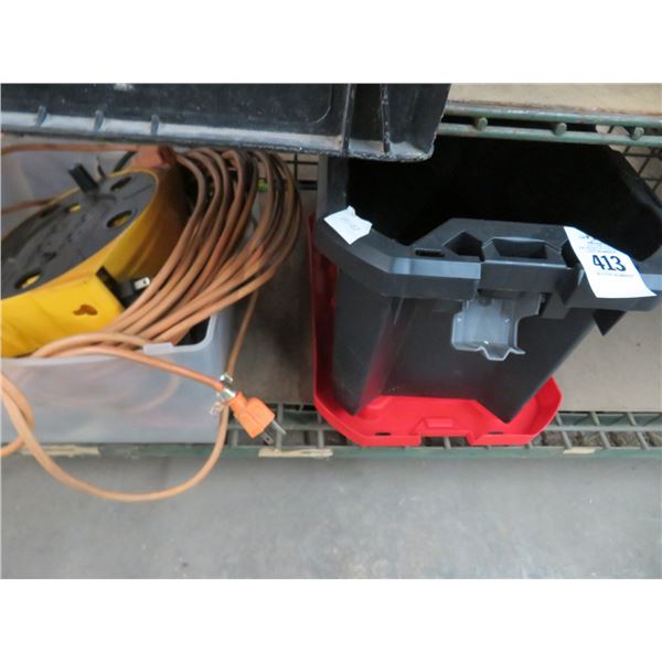 Ext. Cord Splitter, Plastic Tote