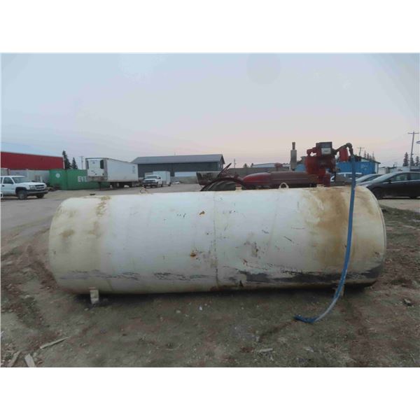 Northern Steel 1000 Gal Fuel Tank with Fillrite Pump and Meter & Fuel Hose Reel with Hose and Nozzle