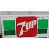 Image 2 : Vintage Embossed Metal 7UP Chalkboard/Menu Board 