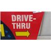 Image 2 : McDonalds Drive Through Fiberglass Sign 17'' x 33''