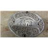 Image 2 : 1935 Winnipeg Vehicle Oval Tax Tag 3'' x 4'' 