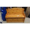 Image 1 : Pine Deacon Bench with Storage 43 1/2'' x 17'' x 33''