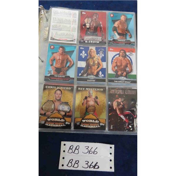 Wrestling Cards - mostly TOPPS (99) with Binder