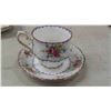 Image 11 : 8 Tea Cups + Saucers ; Queen Anne, Royal Albert, plus others