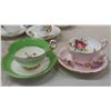 Image 9 : 8 Tea Cups + Saucers ; Queen Anne, Royal Albert, plus others