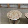 Image 8 : Marble Top Table Set ; Coffee Table 19" x 23" x 58" & 2 End Tables 21" x 24"