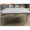 Image 2 : Retro Chrome Leg Table 29" x 30" x 51" ( includes Leaf) & 4 Chairs