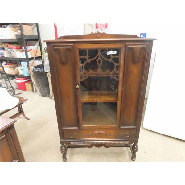 Walnut China Cabinet 62'' x 40'' x 16''