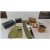 Image 1 : Variety of Metal Tins ; Army Club, Worlds Navy + Other, WWII Shaving Kit Bag,