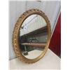 Image 2 : Oval Mirror with Decorative Frame 20" x 24"