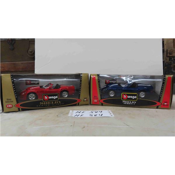 2 Bburago Die Cast 1:24 Scale; 1998 Shelby Series 1 