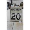 Image 1 : Metal Street Sign  ' Maximum 20' 24" x 30"