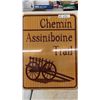 Image 1 : Highway Route Metal Sign 17.5" x 23.5" ' Chemin Assiniboine Trail'