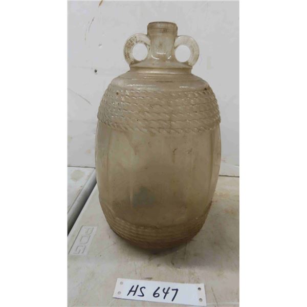 Glass Double Finger Jug 12.5" Tall