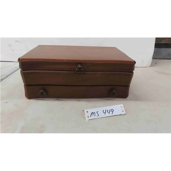 Wood Jewelry Box with Fashion Jewelry : Brooches , Pins ,