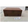 Image 1 : Wood Jewelry Box with Fashion Jewelry : Brooches , Pins ,