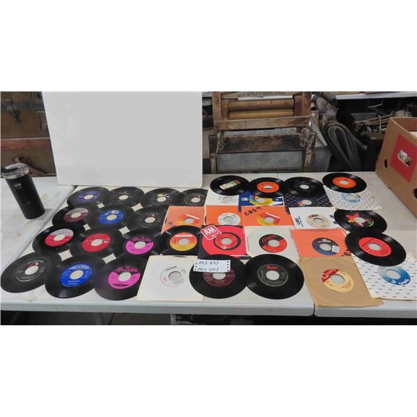 Quantity of Jukebox 45s including… Ricky Skaggs , Willie Nelson , 