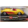 Image 2 : 2 Bburago Diecast Cars in Boxes Scale 1:24 - 1957 Corvette Convertible ,