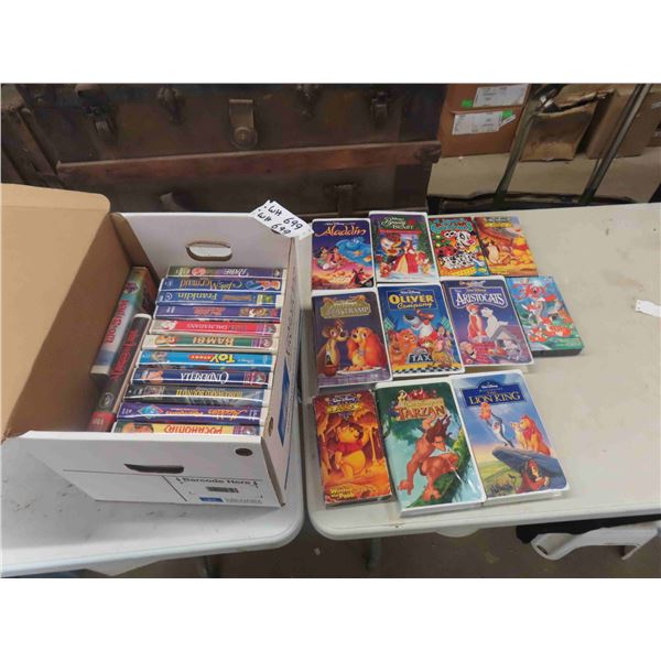 25 VHS Tapes - Mostly Disney