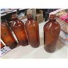 Image 2 : 9 Javex Brown Embossed Bottles Approx. 1 Quart Each