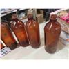 Image 2 : 9 Javex Brown Embossed Bottles Approx. 1 Quart Each