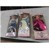 Image 1 : 3 Porcelain Dolls in Boxes 16'' + 17''