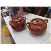 Image 3 : 2 Sunburst Brown Stoneware Bean Pots