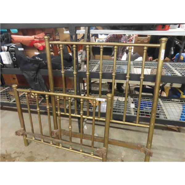 Solid Brass Bed 48'' No Rails