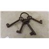 Image 2 : Large Heavy Metal Skeleton Keys on Ring Ornament , Largest One