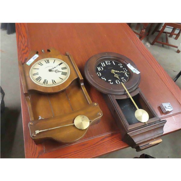 2 Regulator Clocks - Both Caravelle ; 12.5  x 26  & 13.5  x 24 