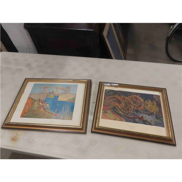 2 Vincent Van Gough Prints 14" x 16"