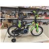 Image 1 : Youth's Half Shell Hero's Ninja Turtle Bike with Training Wheels - 14"