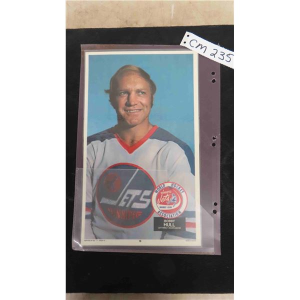 1973/74 WHA OPC Poster Bobby Hull Winnipeg Jets
