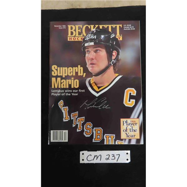 Mario Lemieux Pittsburg Penguins Signed Beckett