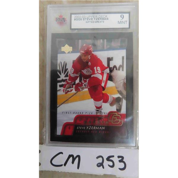 2002 Steve Yzerman Detroit Red Wings Graded Card