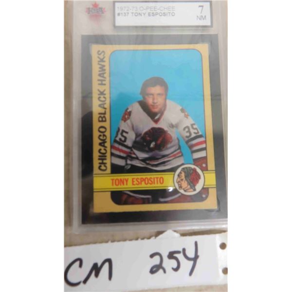 1972/73 OPC Tony Esposito Chicago Black Hawks Graded Card