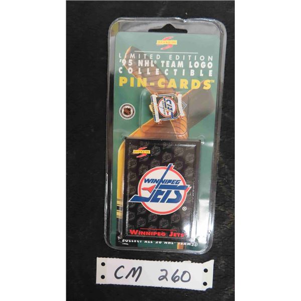 1995 Winnipeg Jets Logo Pin Cards  New in Package