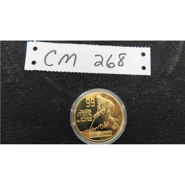 Wayne Gretzky 24 kt Gold Plated Coin
