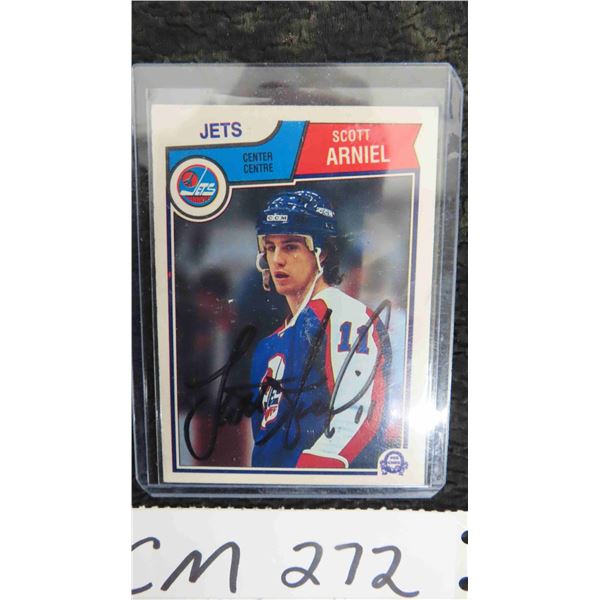 Scott Arniel Signed Winnipeg Jets Rookie Card