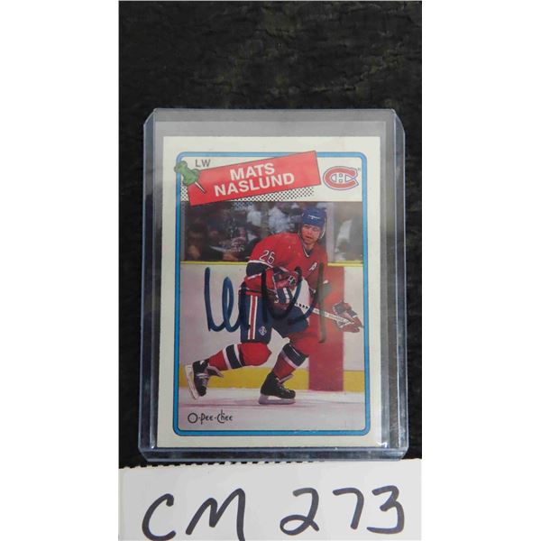 Mats Naslund Montreal Canadians Signed Card