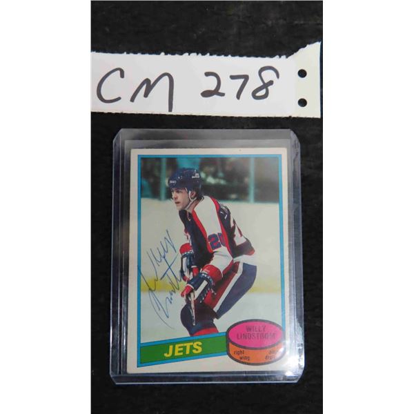Willy Lindstrom Winnipeg Jets Signed Card 
